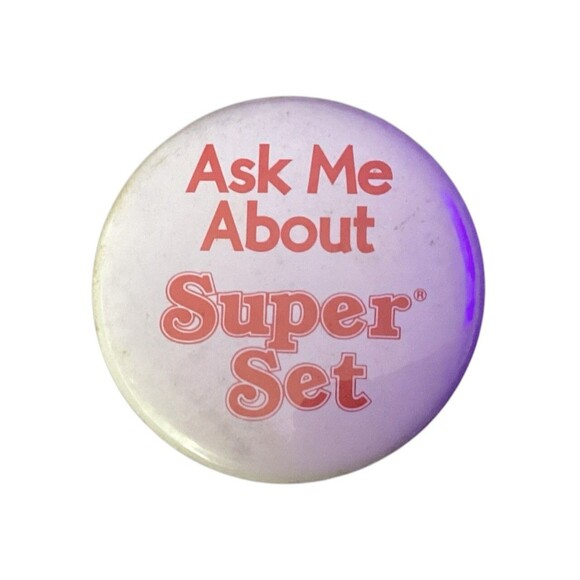 Vintage Boatmen’s Super Set Series Promo Pin - “Ask Me About Super Set” - Picture 1 of 3